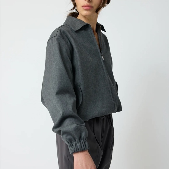 Almina Concept Wool Bomber Jacket - Picture 2 of 6